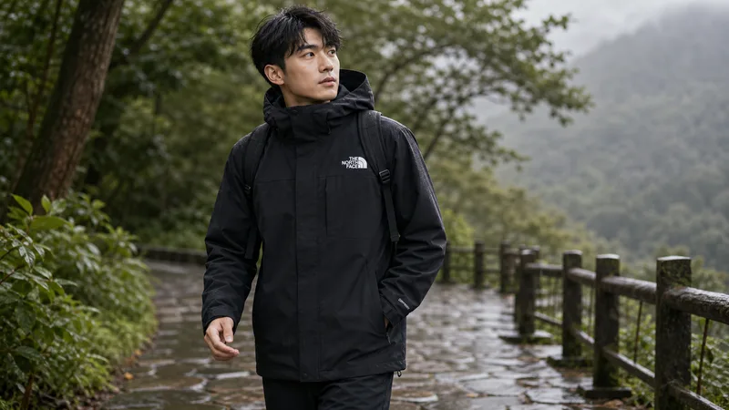 The North Face北面男款黑色 使用情境