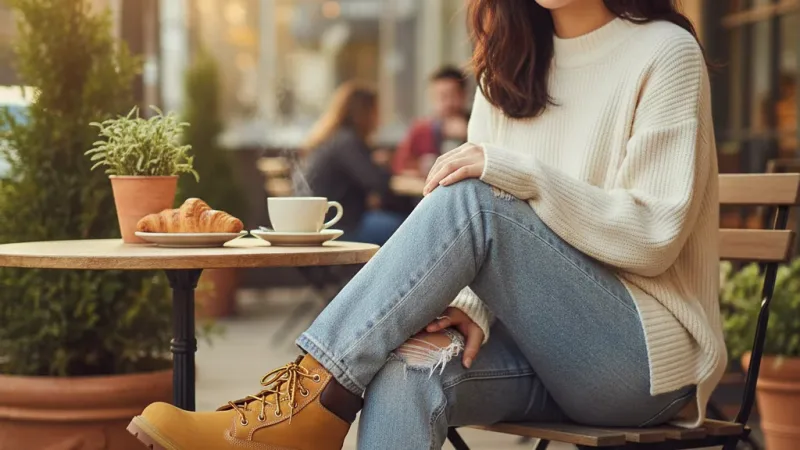 Timberland 女款小麥色休閒防水6吋靴|A41PG754 實際使用情境照 — Timberland 休閒鞋推薦