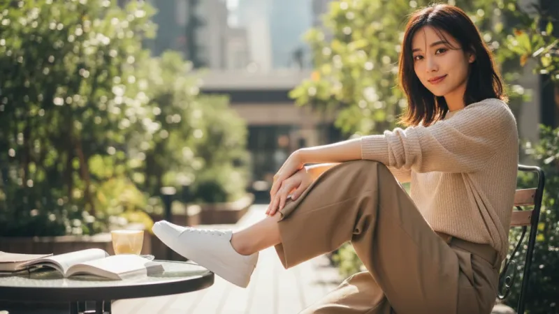 Timberland 女款白色Emerson Street低筒休閒鞋|A41JXEM2 實際使用情境照 — Timberland 休閒鞋推薦