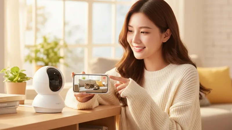 TP-Link Tapo C200 TC70 1080p FHD WiFi監視器 雙向語音 夜視9M (不含記憶卡) 實際使用情境照 — TP-Link監視器推薦