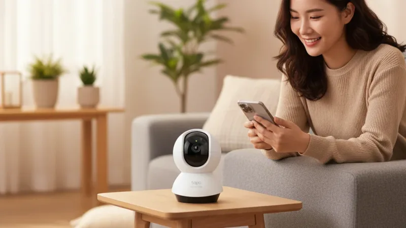 TP-Link Tapo C220 2.5K 400萬 WiFi監視器 可旋轉攝影機 AI家庭防護 寵物偵測 實際使用情境照 — TP-Link監視器推薦