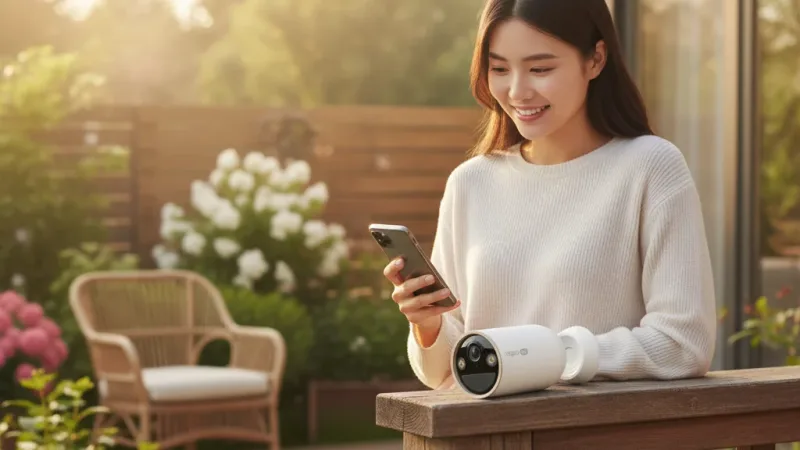 TP-Link Tapo C460 4K 800萬WiFi監視器 磁吸底座 無線戶外攝影機 全彩夜視 人物偵測 雙向語音 實際使用情境照 — TP-Link監視器推薦