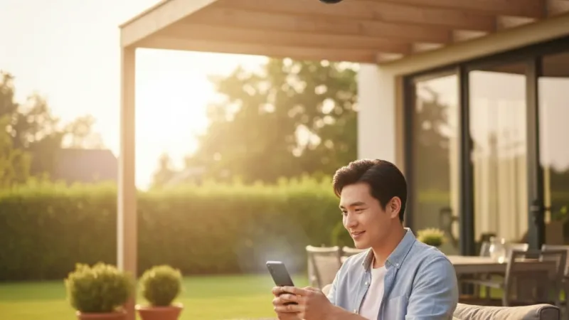 TP-Link Tapo C500 1080P FHD WiFi監視器 可旋轉戶外攝影機 雙向語音 (不含記憶卡) 實際使用情境照 — TP-Link監視器推薦