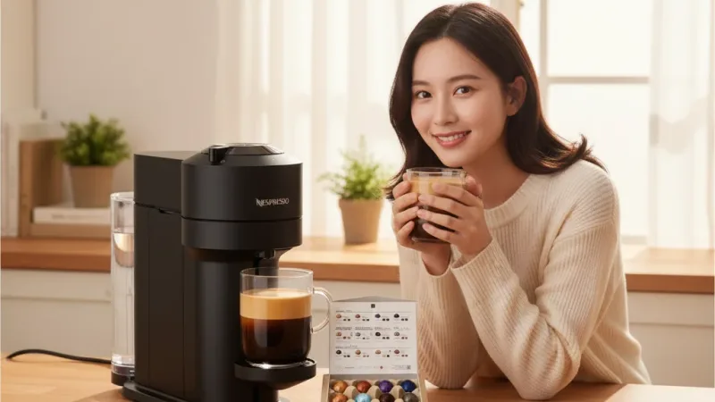 【Nespresso】臻選厚萃Vertuo Next經典款(四色任選/新色上市)膠囊咖啡機(贈咖啡組) 實際使用情境照 — Nespresso膠囊咖啡機推薦