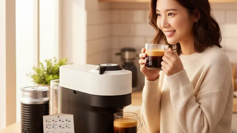 【Nespresso】臻選厚萃Vertuo POP膠囊咖啡機奶泡機組合/贈咖啡組 實際使用情境照 — Nespresso膠囊咖啡機推薦
